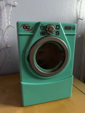 Our Generation Spin & Tumble Wind-up Doll Washing Machine Teal